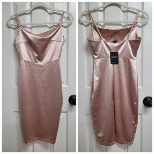 Blush Pink Satin Midi Dress – Forever 21 – NWT